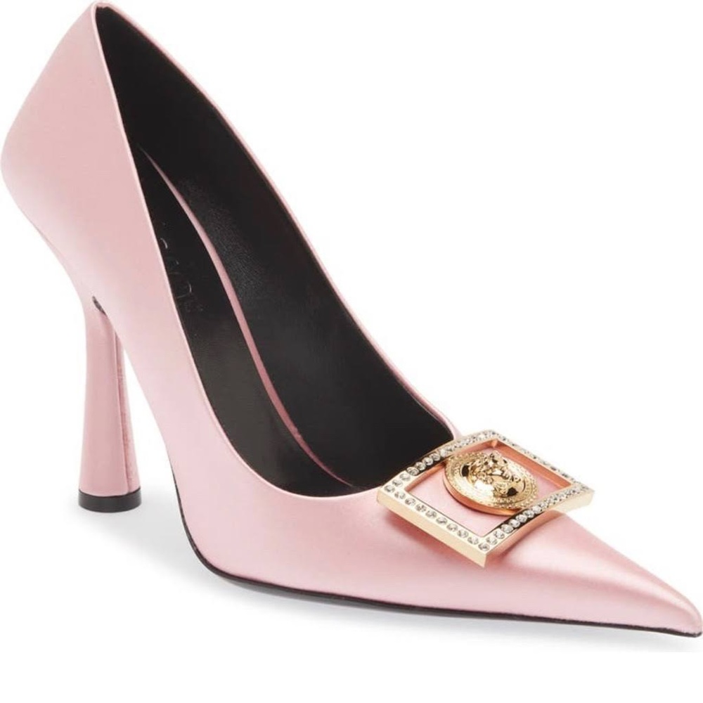 Versace Biggie Pink Logo Pump
